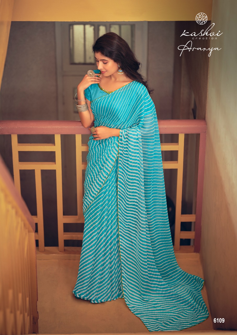 lt kashvi creation aranya shiffon exclusive print and colours saree catalog