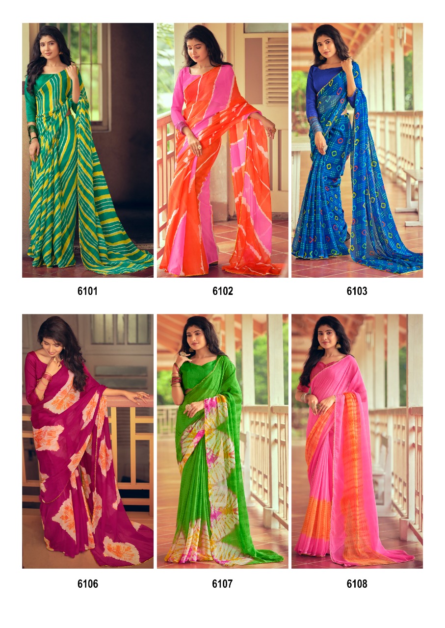 lt kashvi creation aranya shiffon exclusive print and colours saree catalog