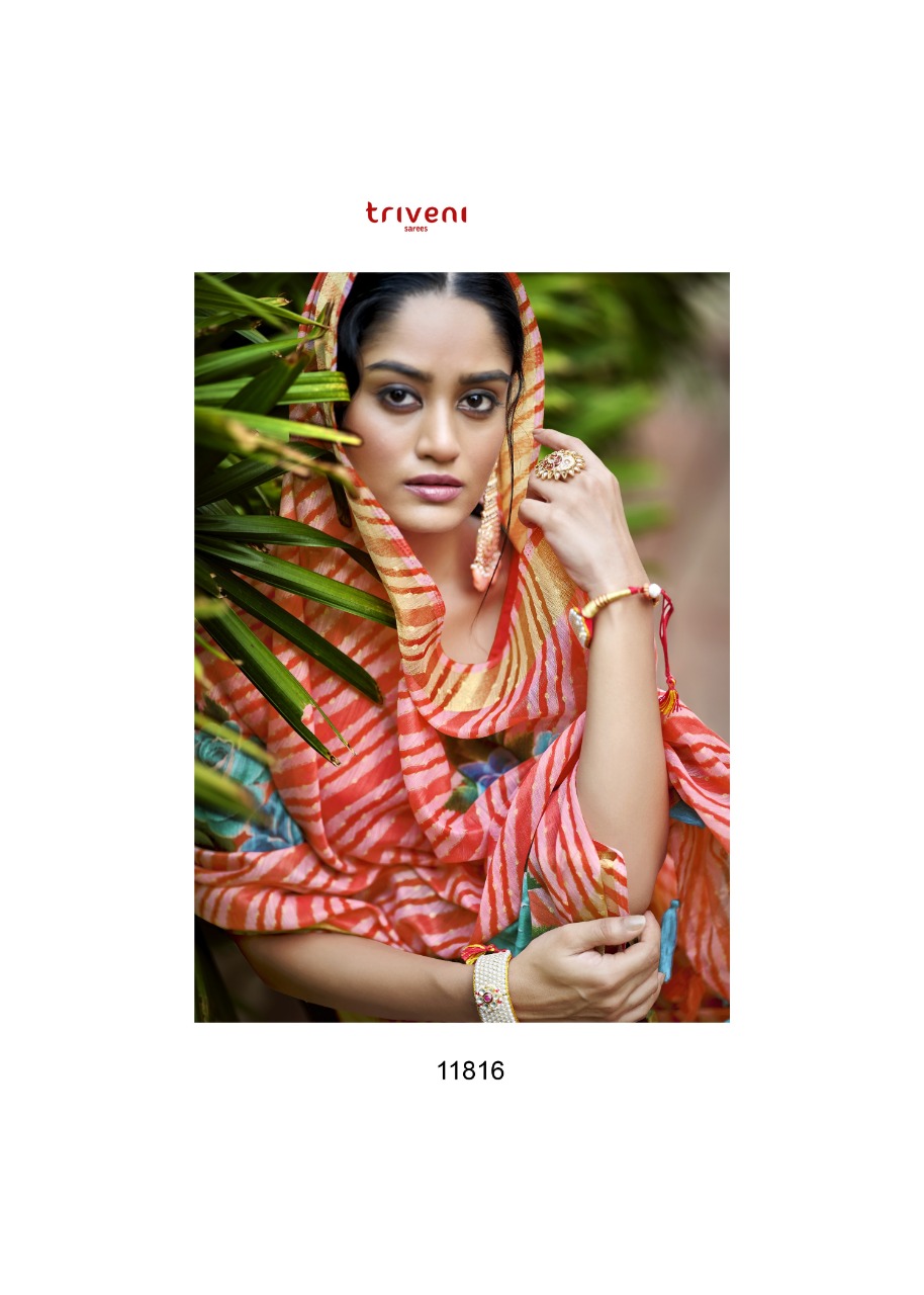 triveni gangaur cotton gorgeous look saree catalog