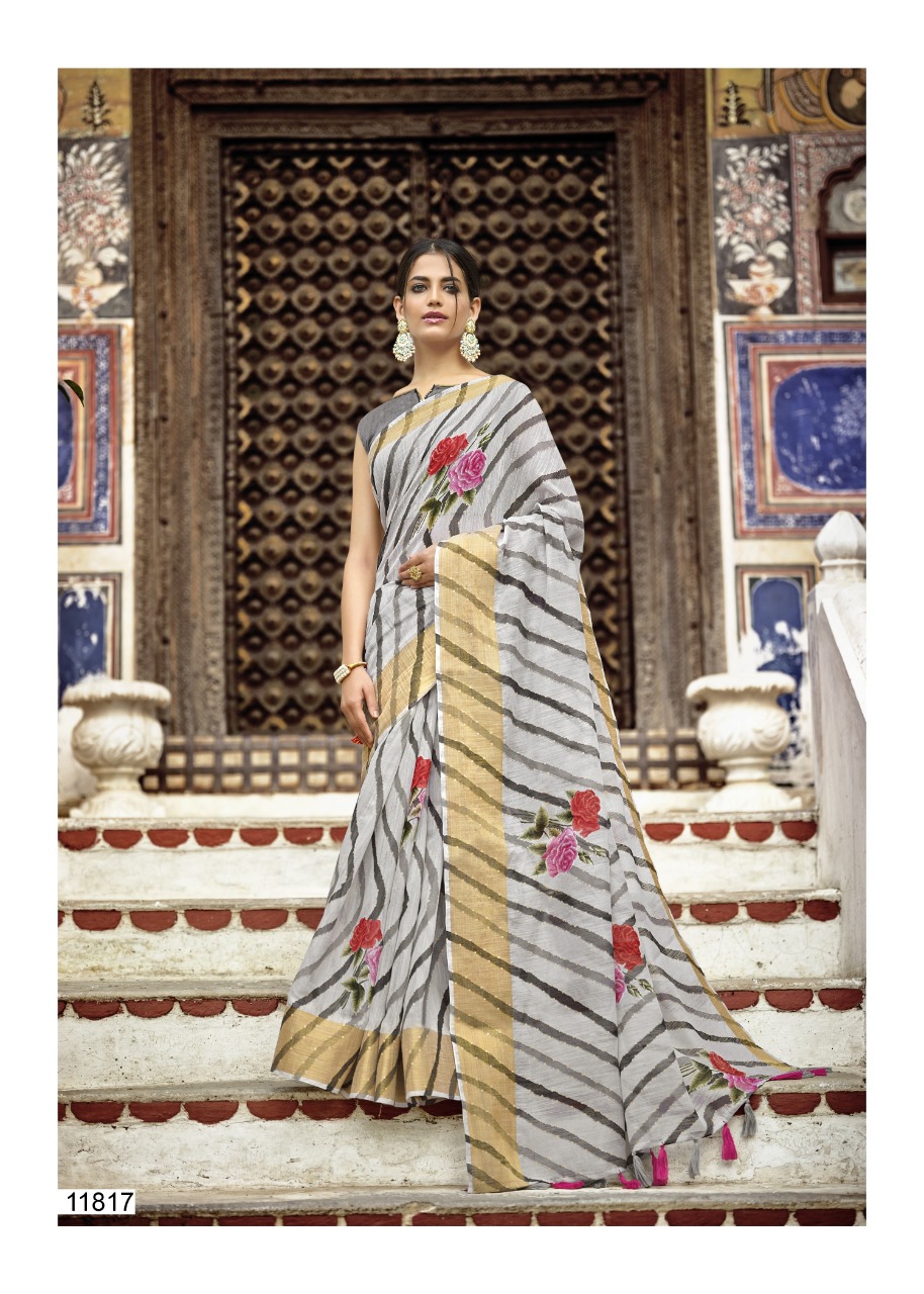 triveni gangaur cotton gorgeous look saree catalog