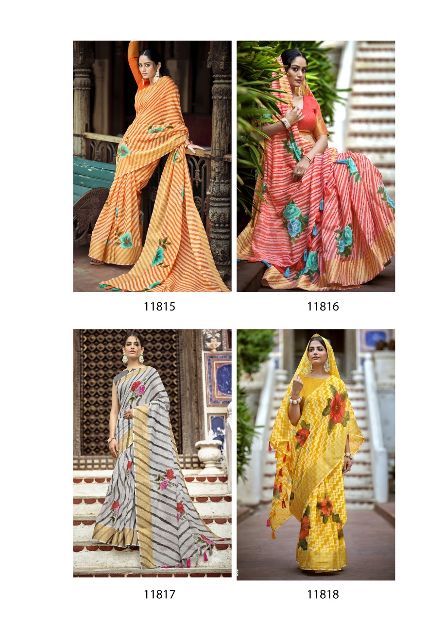 triveni gangaur cotton gorgeous look saree catalog