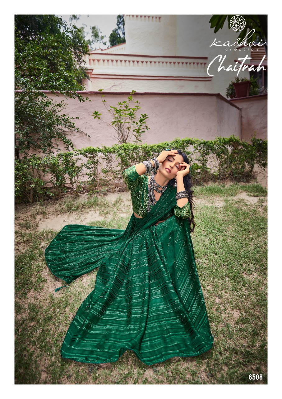 lt kashvi chaitrah Weightless attrective pattern saree catalog