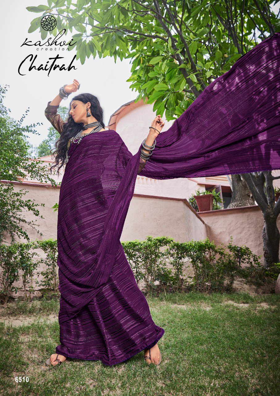 lt kashvi chaitrah Weightless attrective pattern saree catalog