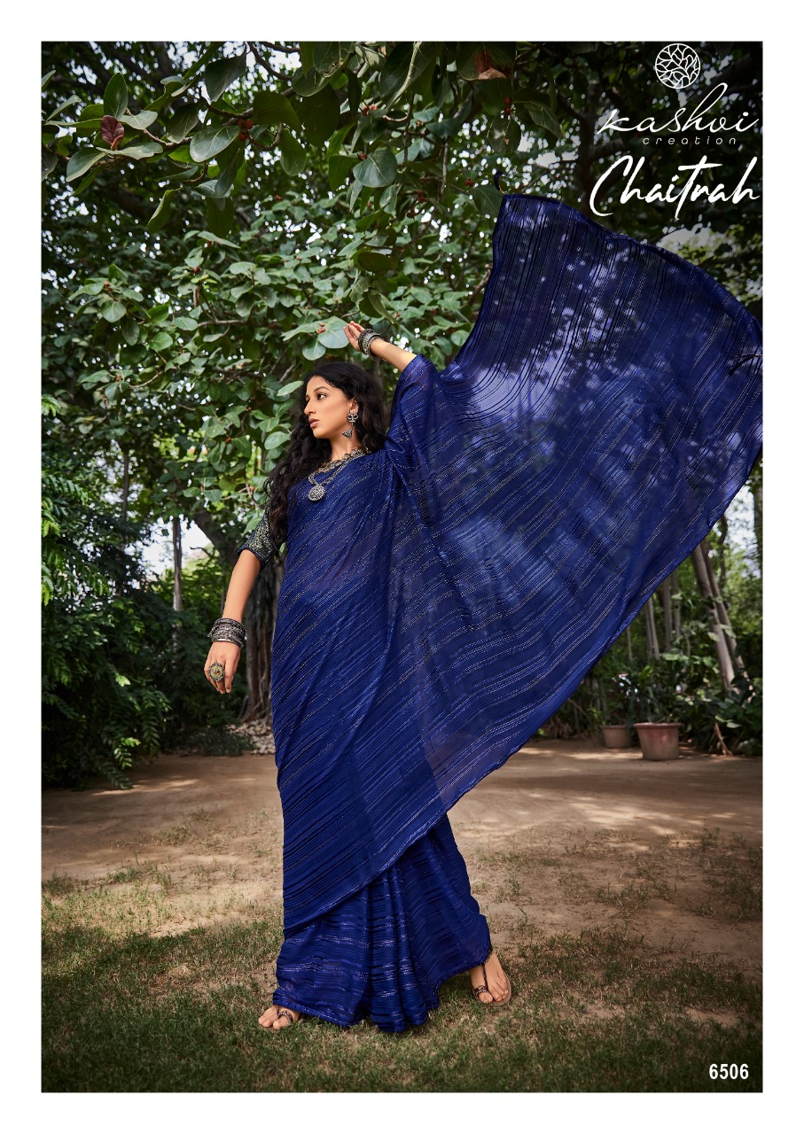 lt kashvi chaitrah Weightless attrective pattern saree catalog