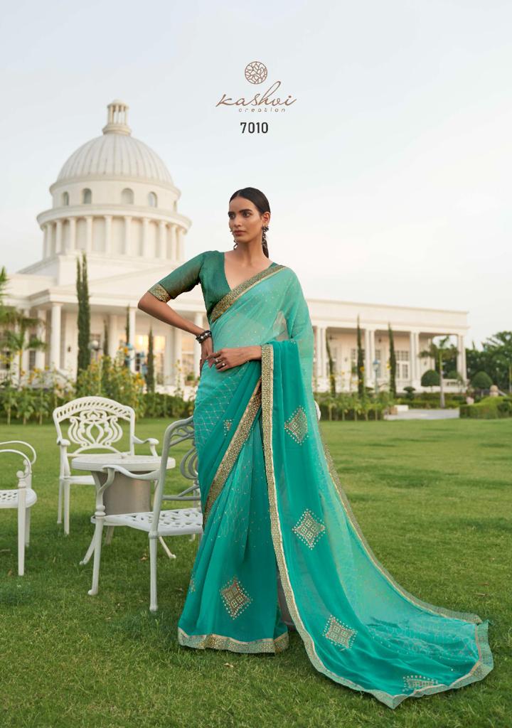 lt kashvi creation revanta georgget  decent look saree catalog