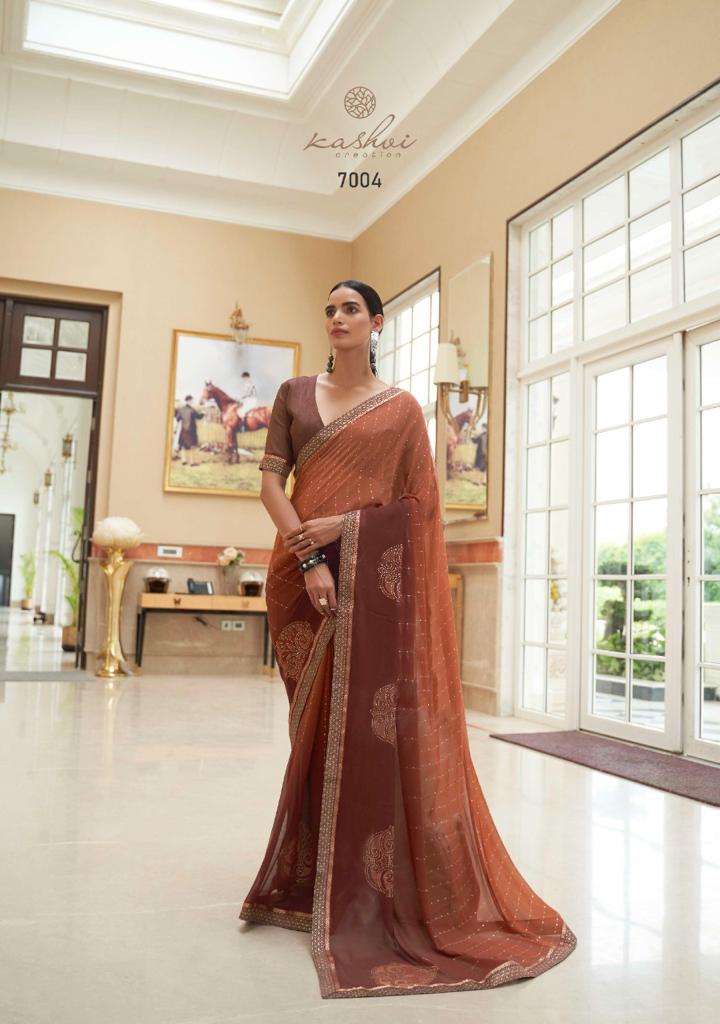 lt kashvi creation revanta georgget  decent look saree catalog