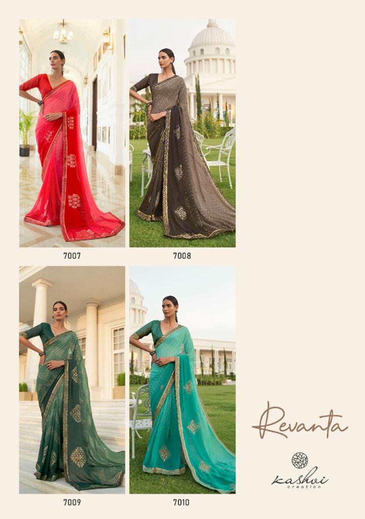 lt kashvi creation revanta georgget  decent look saree catalog