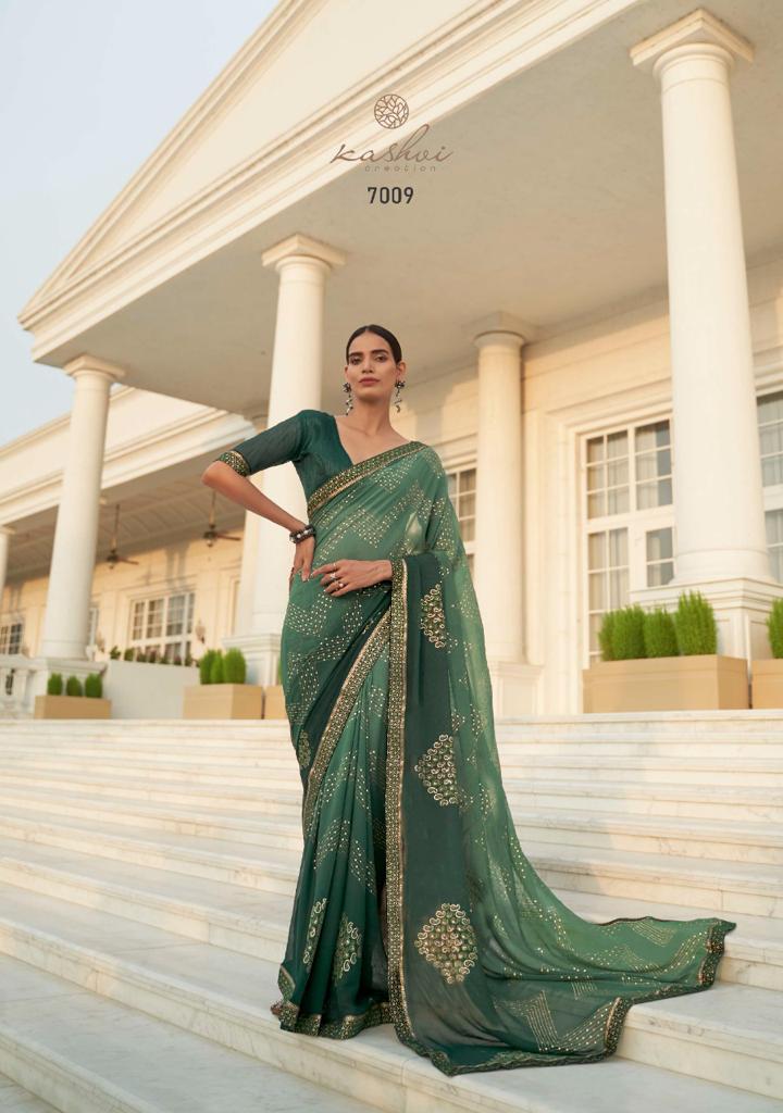 lt kashvi creation revanta georgget  decent look saree catalog