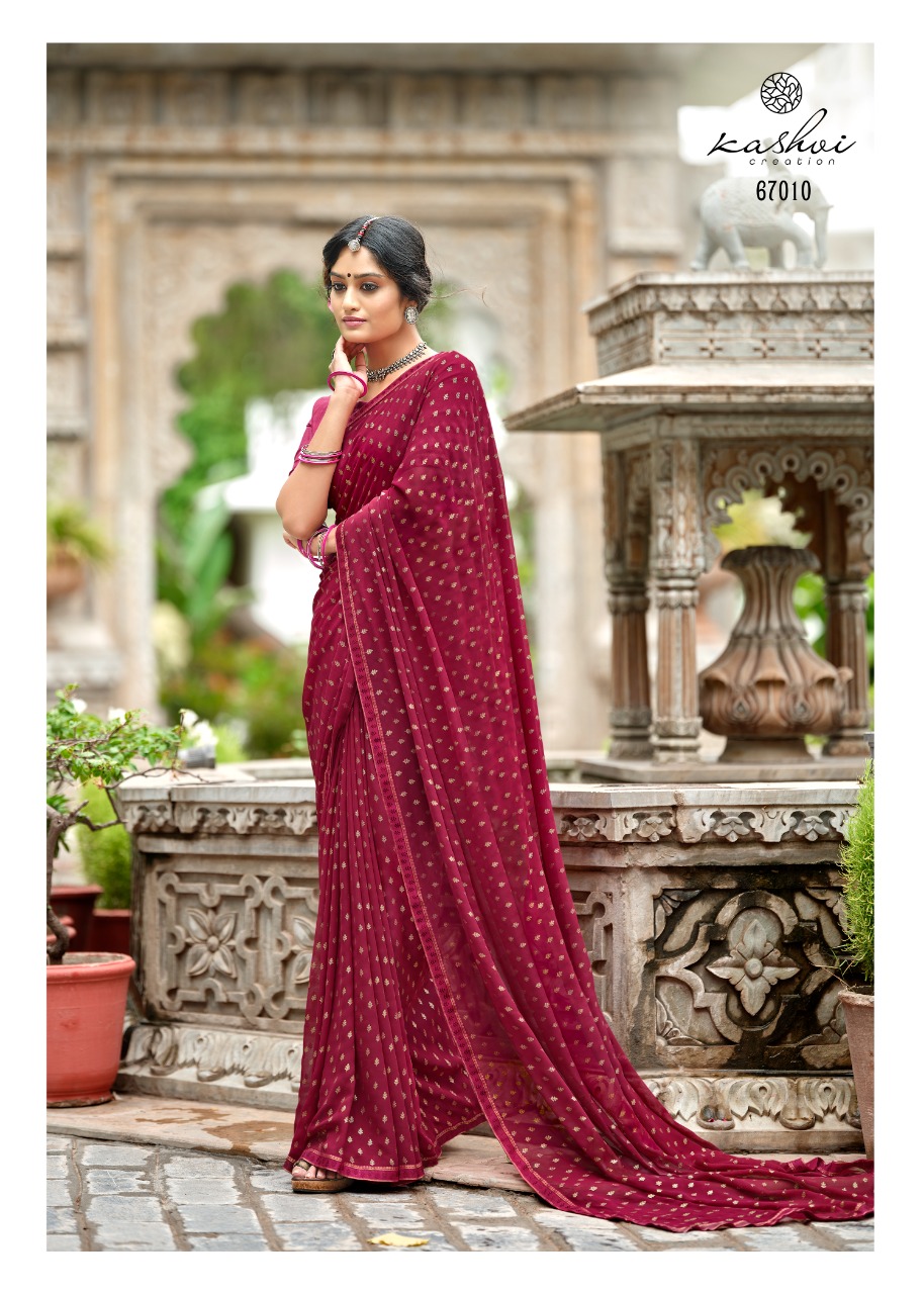 lt kashvi creation mitasha georgget regal print saree catalog