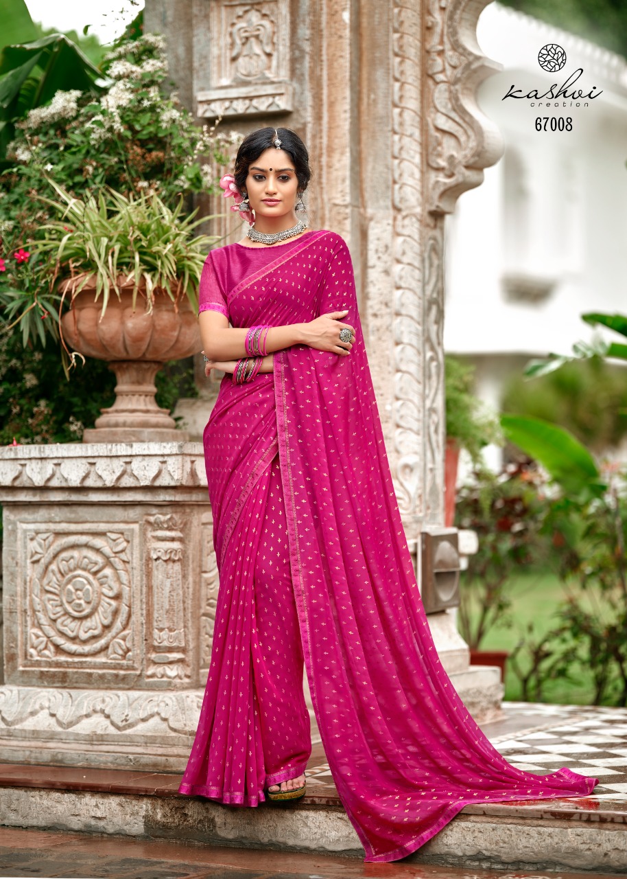 lt kashvi creation mitasha georgget regal print saree catalog