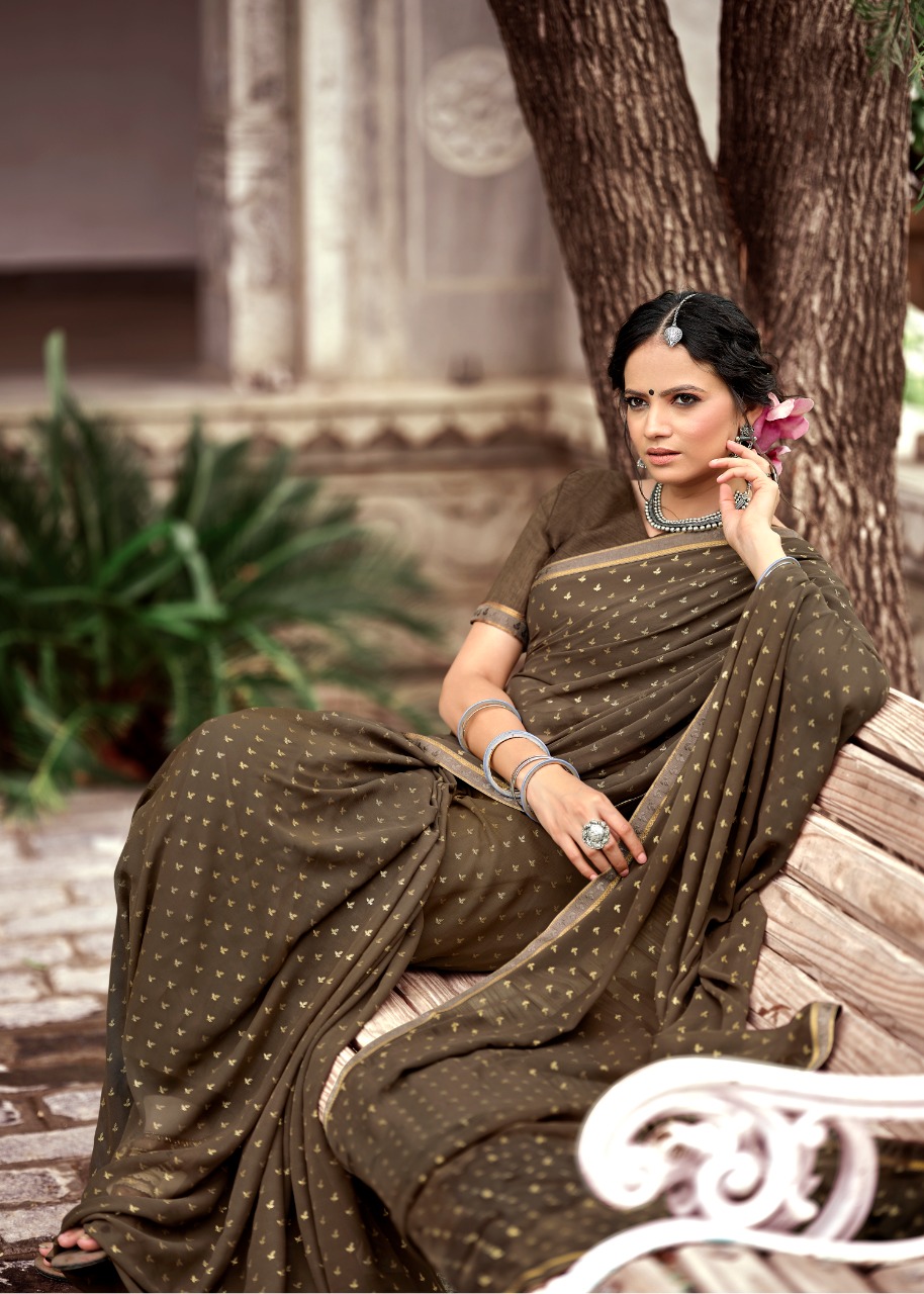 lt kashvi creation mitasha georgget regal print saree catalog