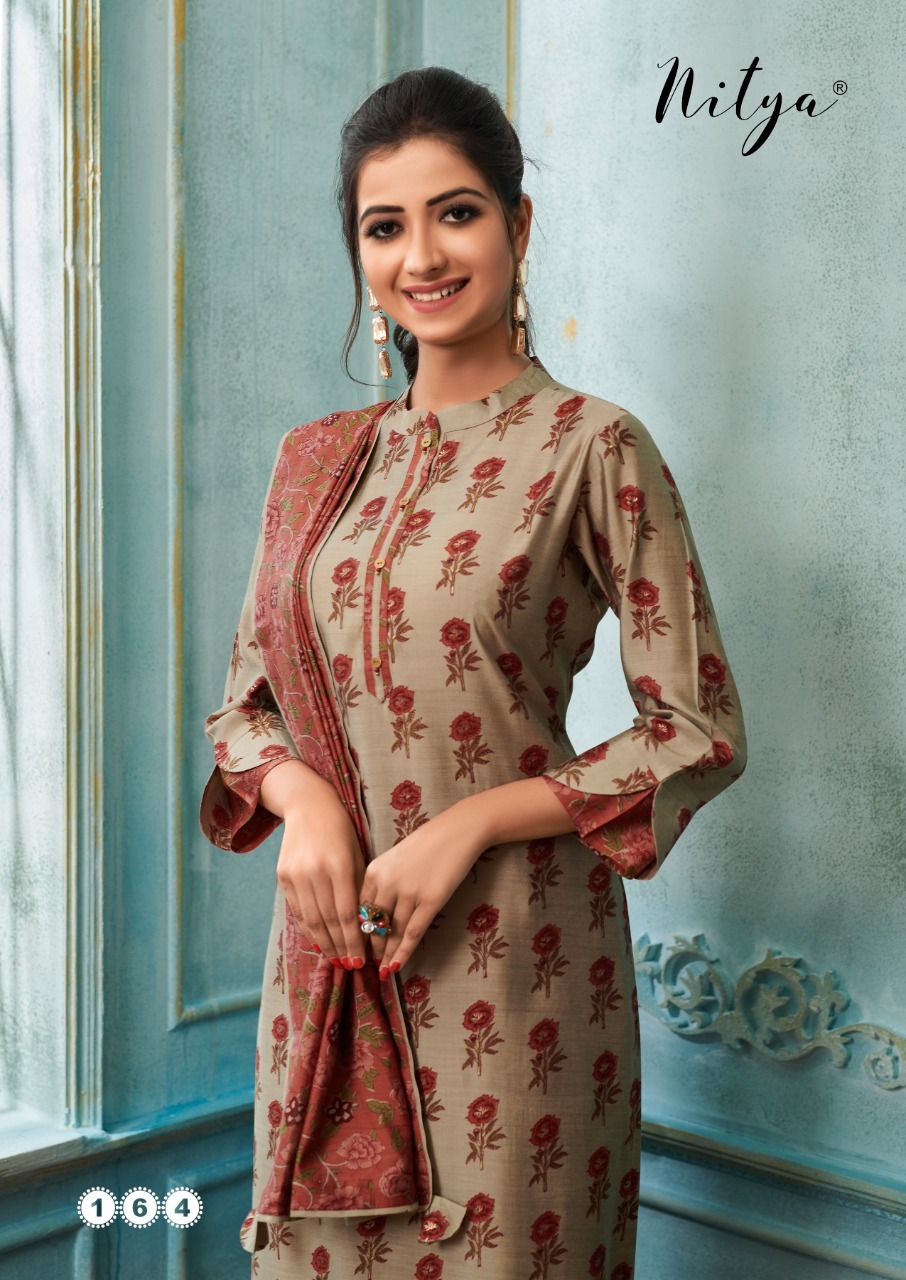 lt nitya Pick and choose silk attrective print kurta with pant size set