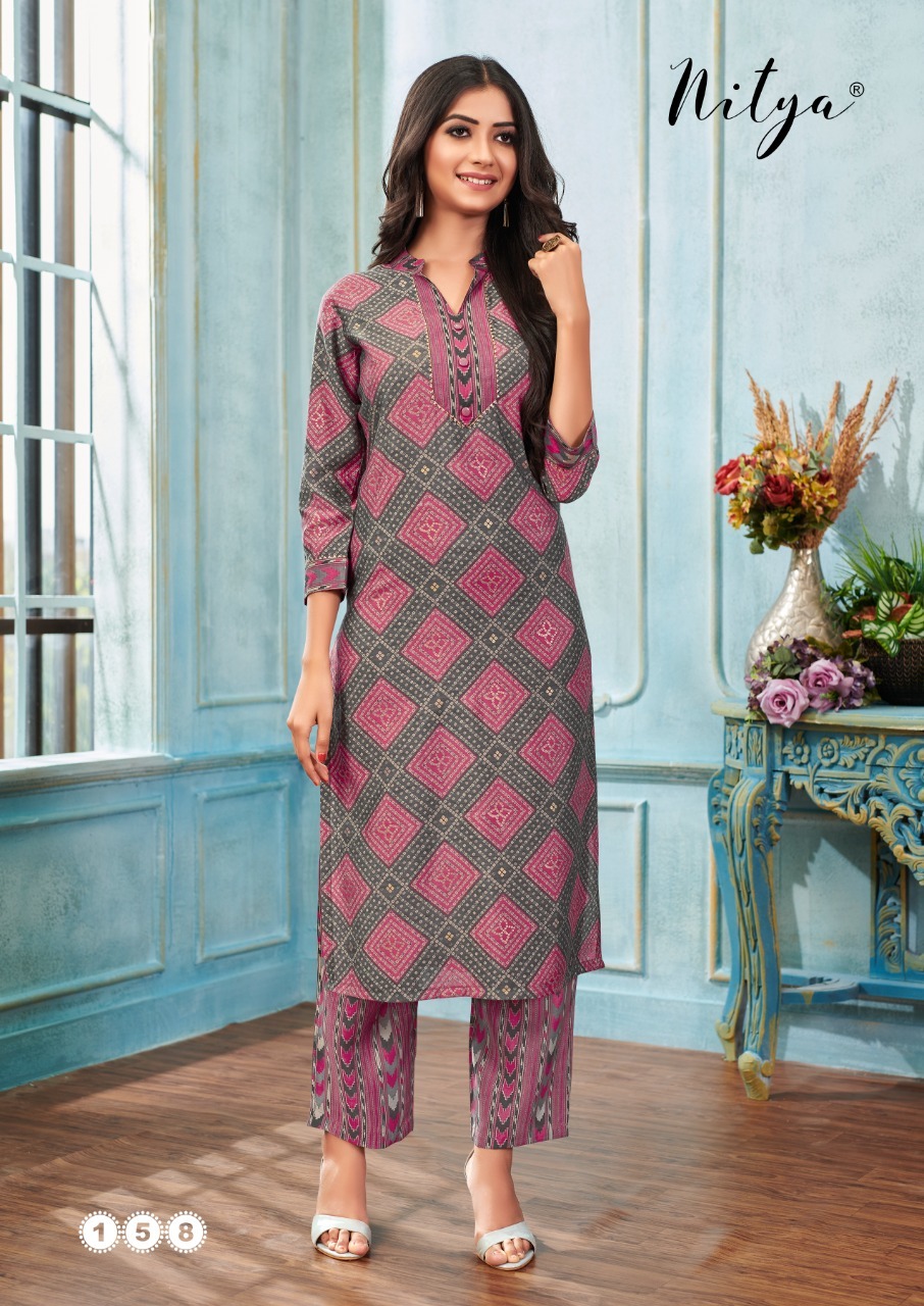 lt nitya Pick and choose silk attrective print kurta with pant size set