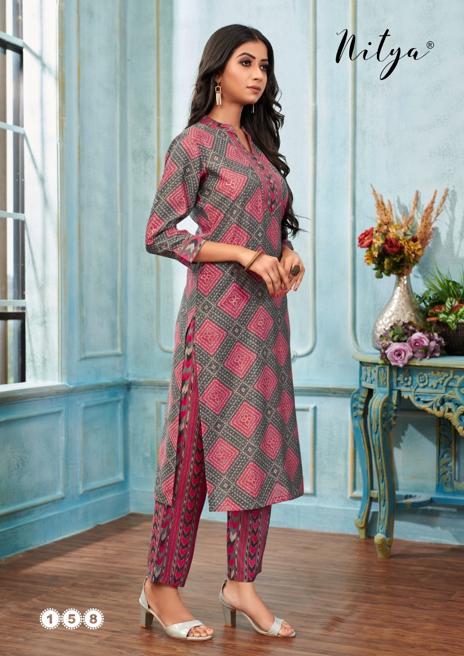 lt nitya Pick and choose silk attrective print kurta with pant size set