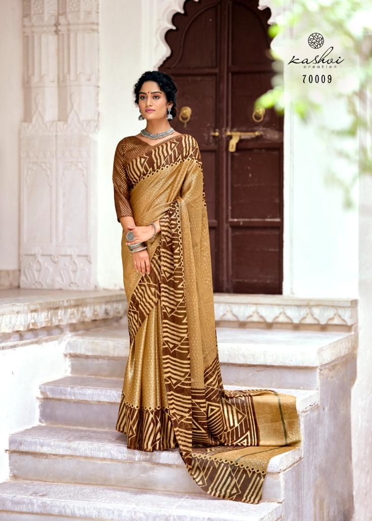 lt kashvi creation kalakriti shiffon exclusive print saree catalog