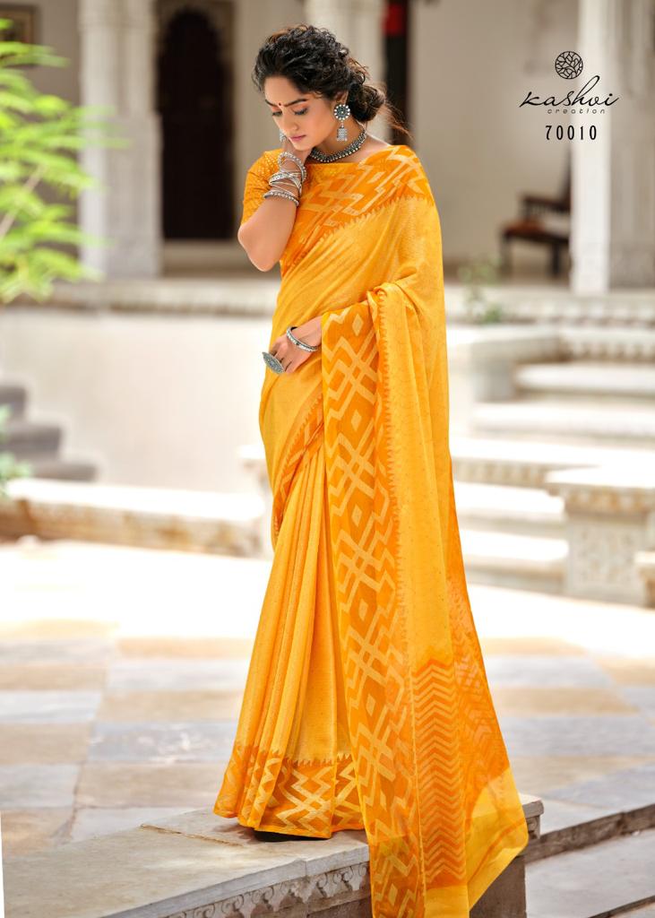 lt kashvi creation kalakriti shiffon exclusive print saree catalog