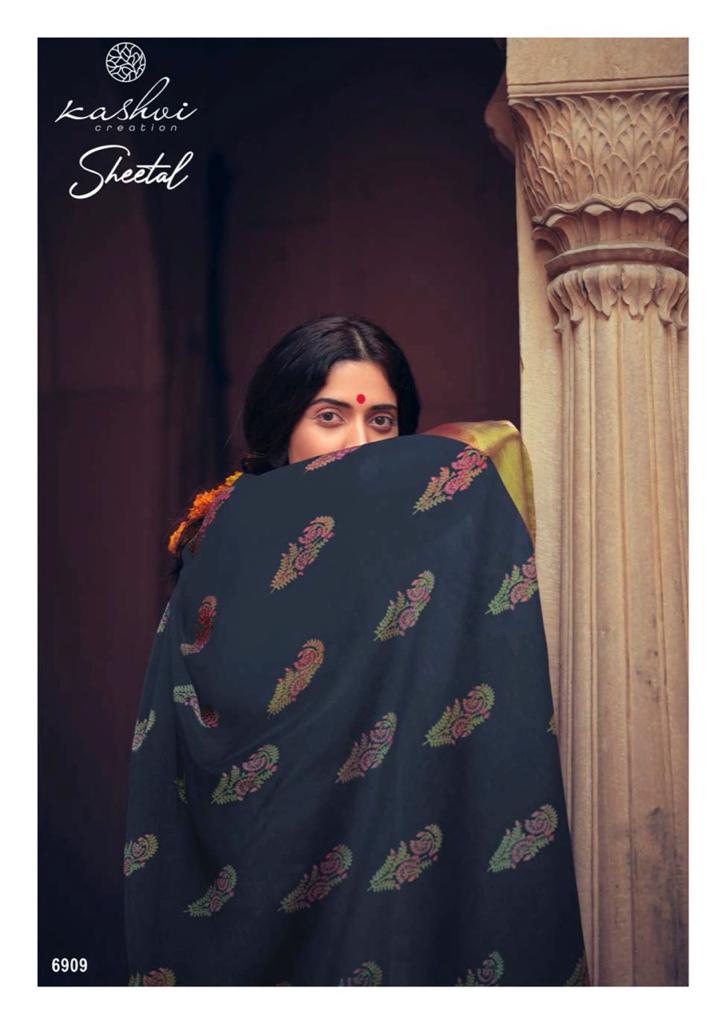 lt kashvi creation sheetal shiffon elegant print saree catalog