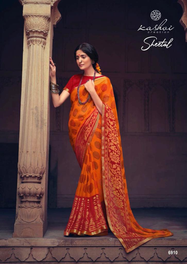 lt kashvi creation sheetal shiffon elegant print saree catalog