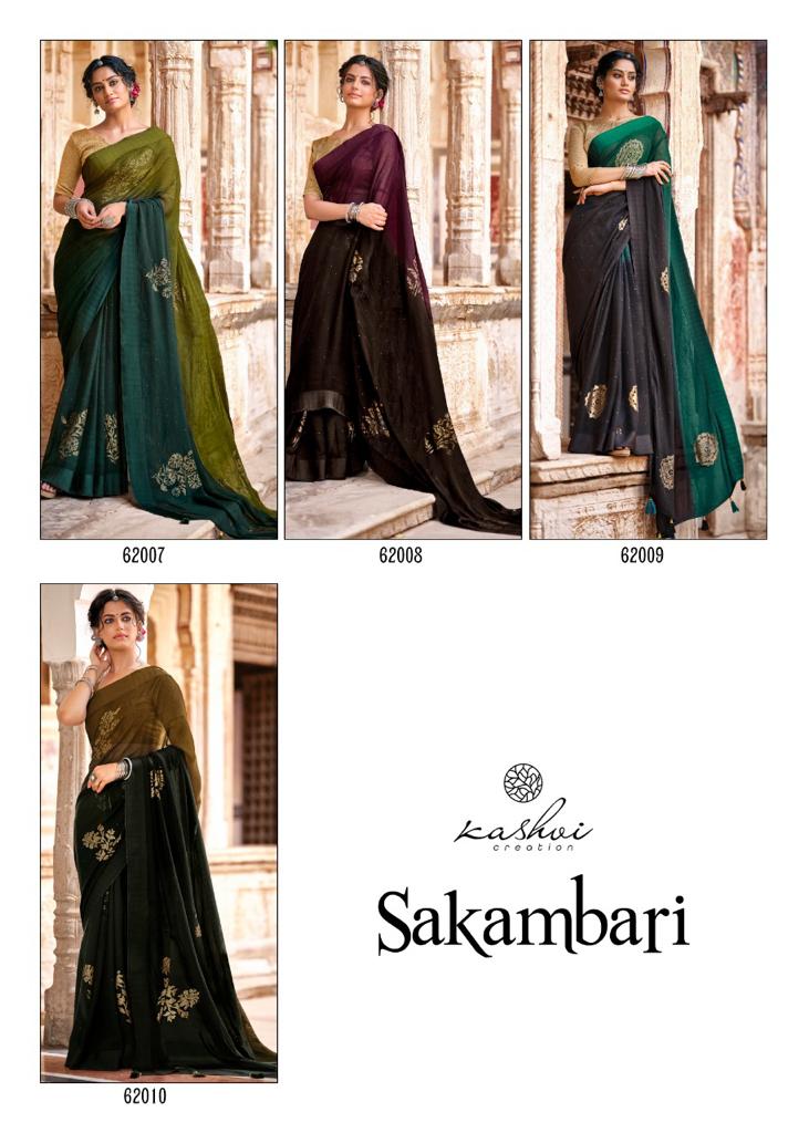 lt kashvi creation sakambari shiffon exclusive look saree catalog