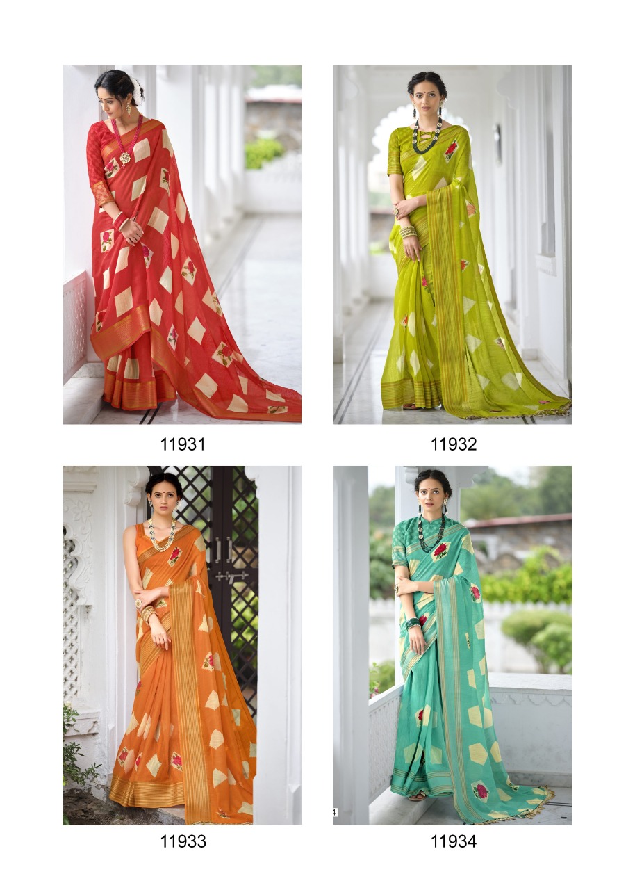 triveni sarees rangun cotton gorgeous look saree catalog