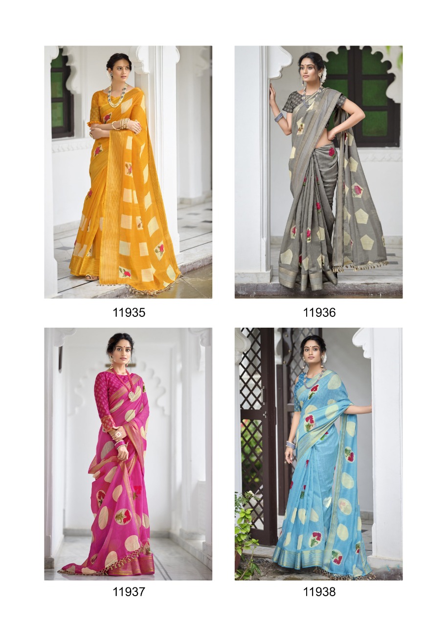 triveni sarees rangun cotton gorgeous look saree catalog