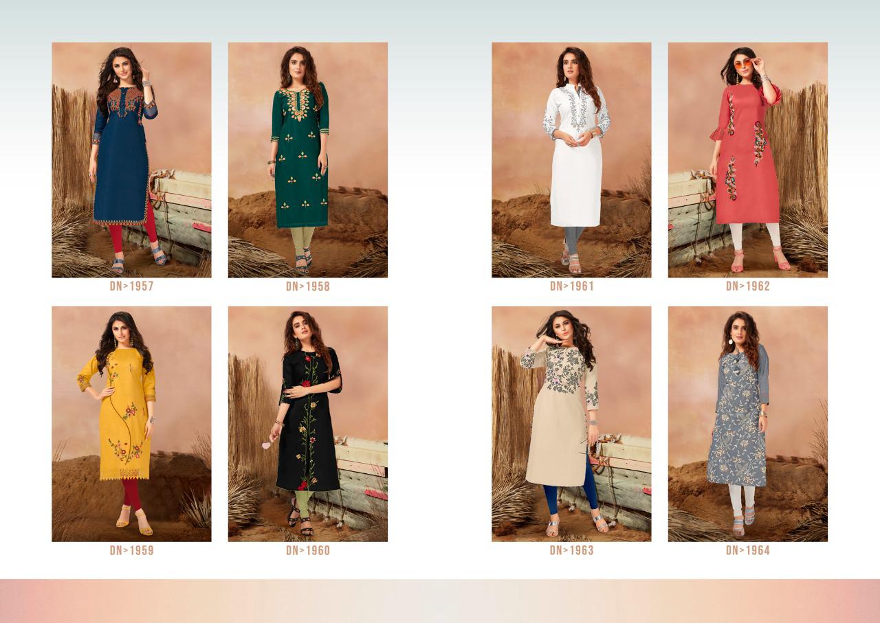 anju fabrics forever vol 2 cotton elegant kurti catalog