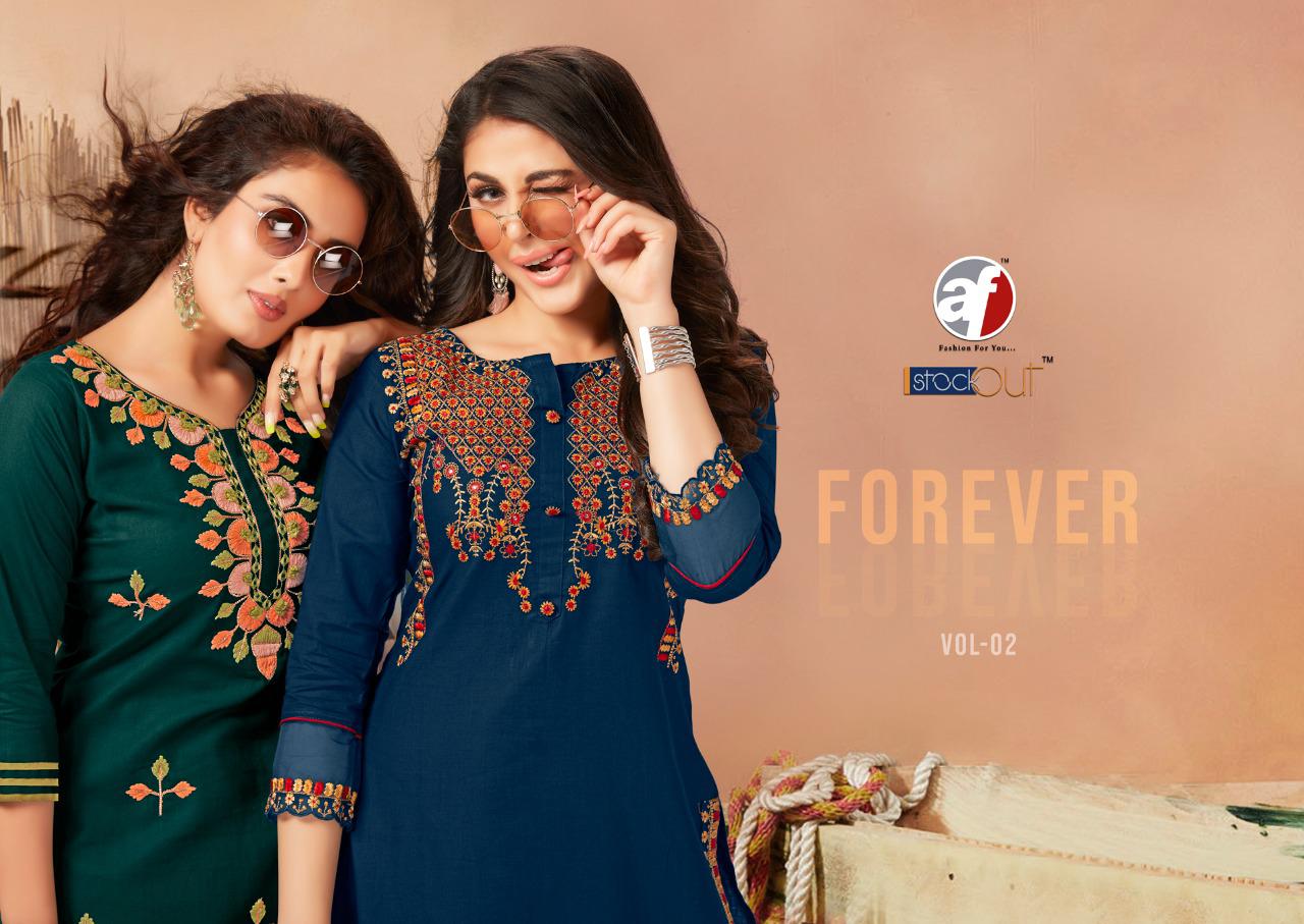 anju fabrics forever vol 2 cotton elegant kurti catalog