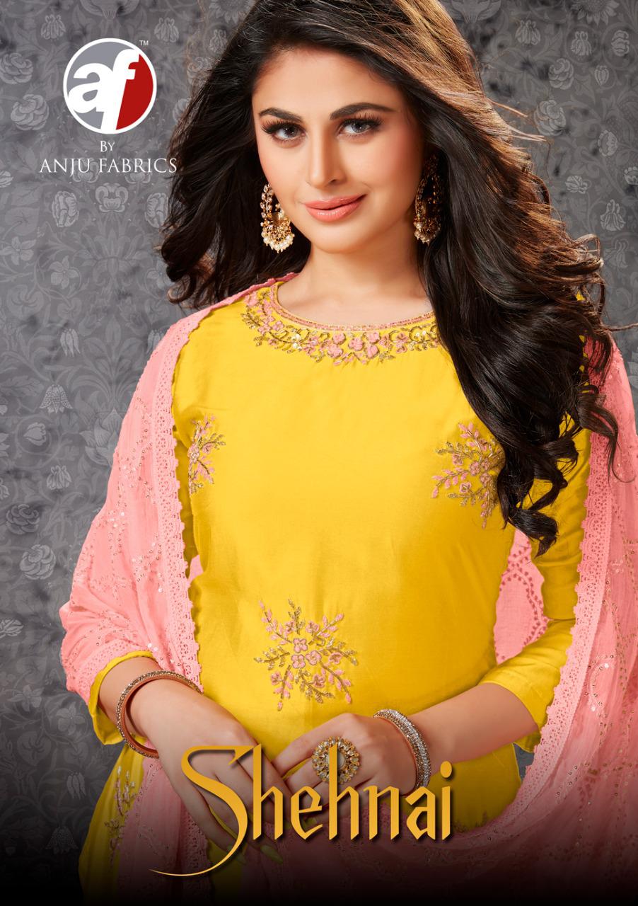 anju fabrics shehnai vol 1 viscose innovative style top bottom with dupatta catalog