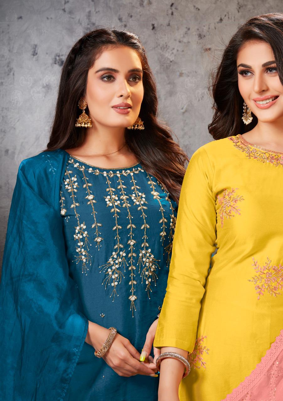 anju fabrics shehnai vol 1 viscose innovative style top bottom with dupatta catalog