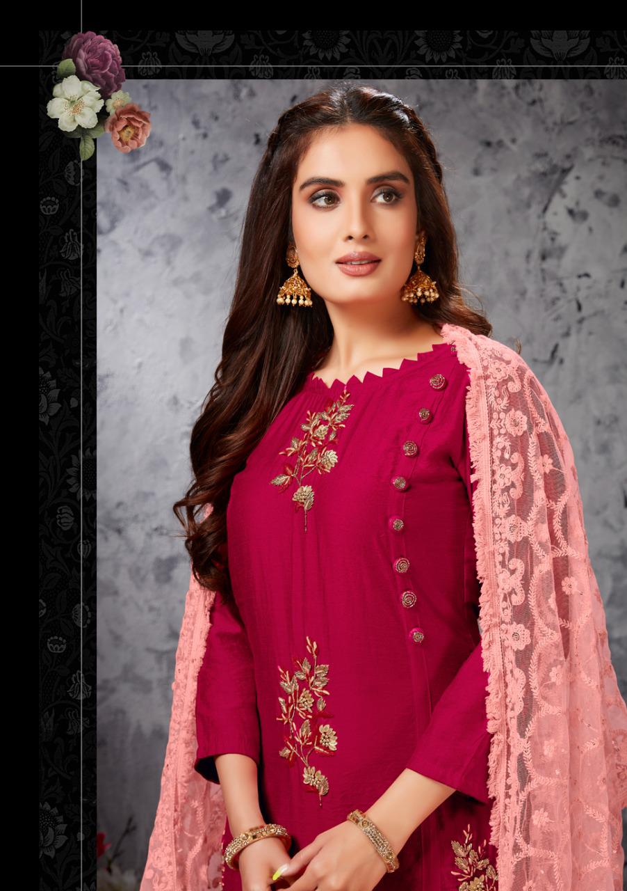 anju fabrics shehnai vol 1 viscose innovative style top bottom with dupatta catalog