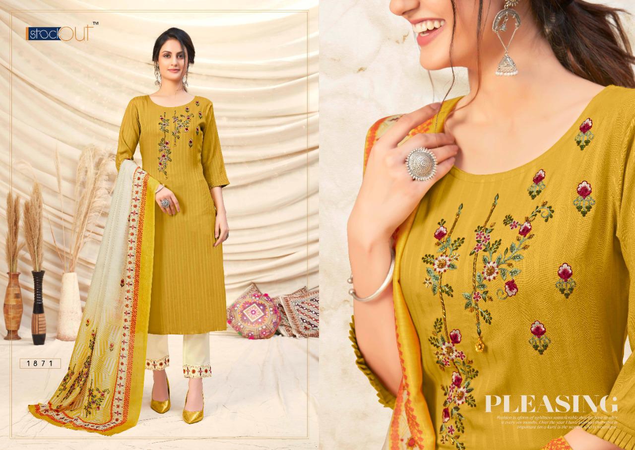 anju fabrics simran viscose astonishing top with bottom and dupatta catalog