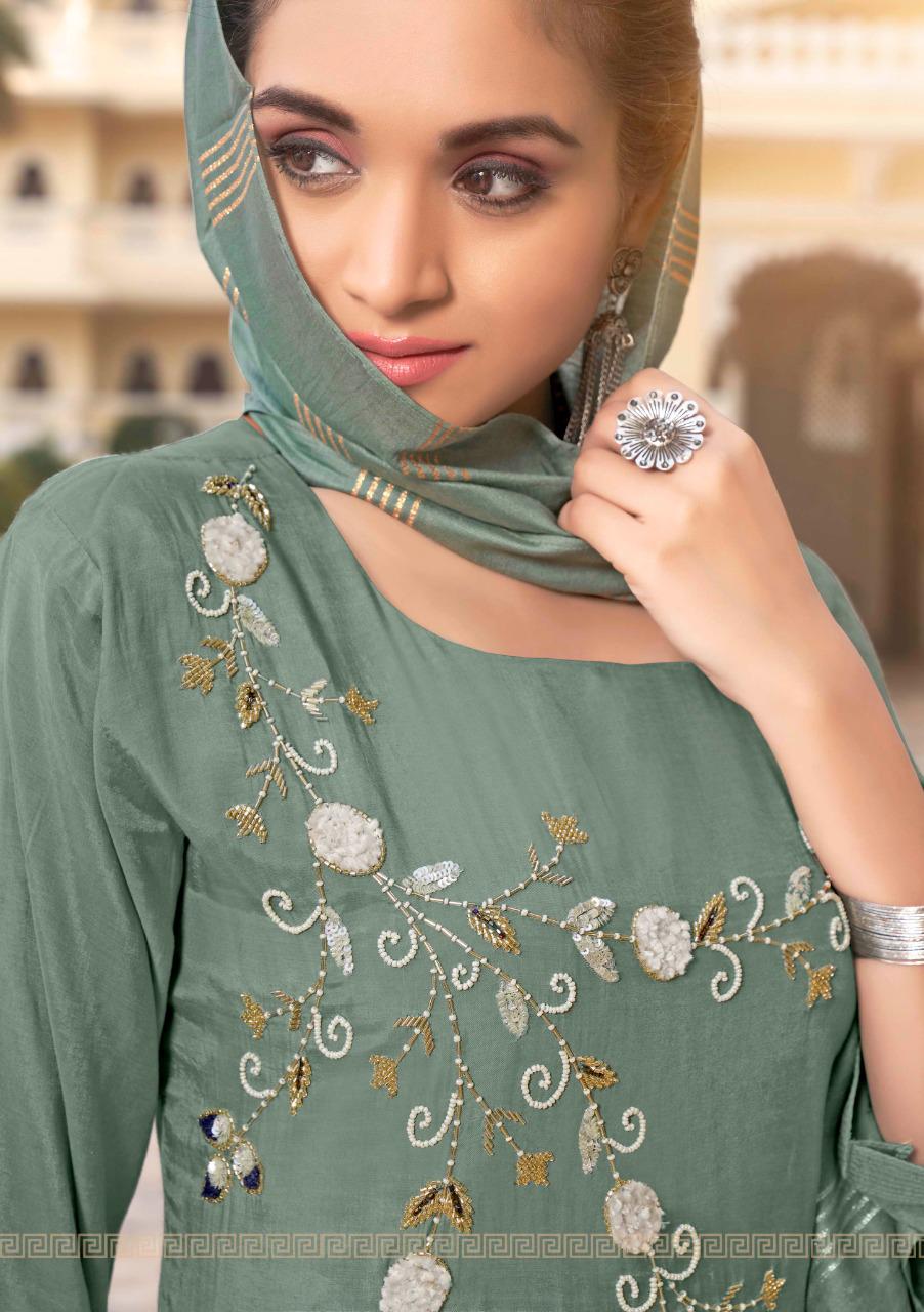 anju fabrics sundari vol 1 maslin  elegant kurti with dupatta catalog