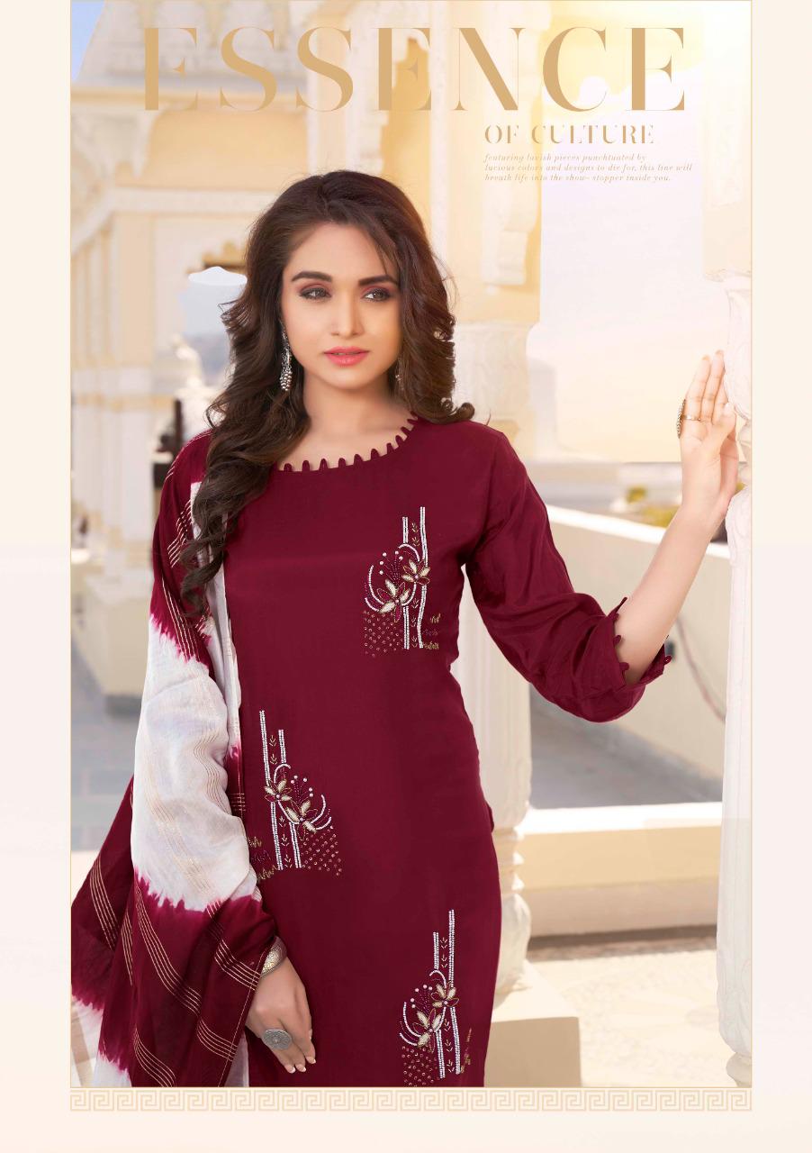 anju fabrics sundari vol 1 maslin  elegant kurti with dupatta catalog