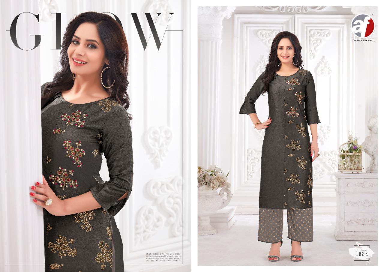 anju fabrics zoya vol 4 silk regal look kurti with plazo catalog