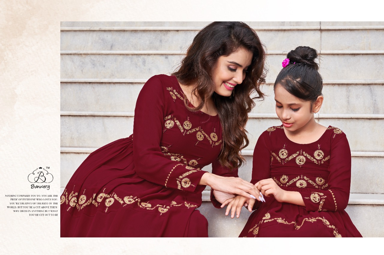 banwery me and mom vol 3 georgget graceful look combo gown catalog