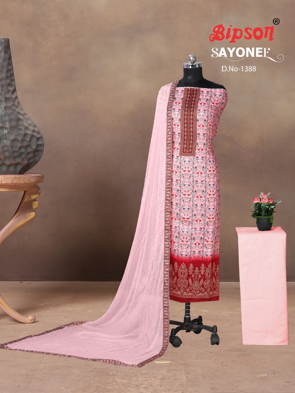 bipson sayonee d no 1388 cotton astonishing salwar suit colour set