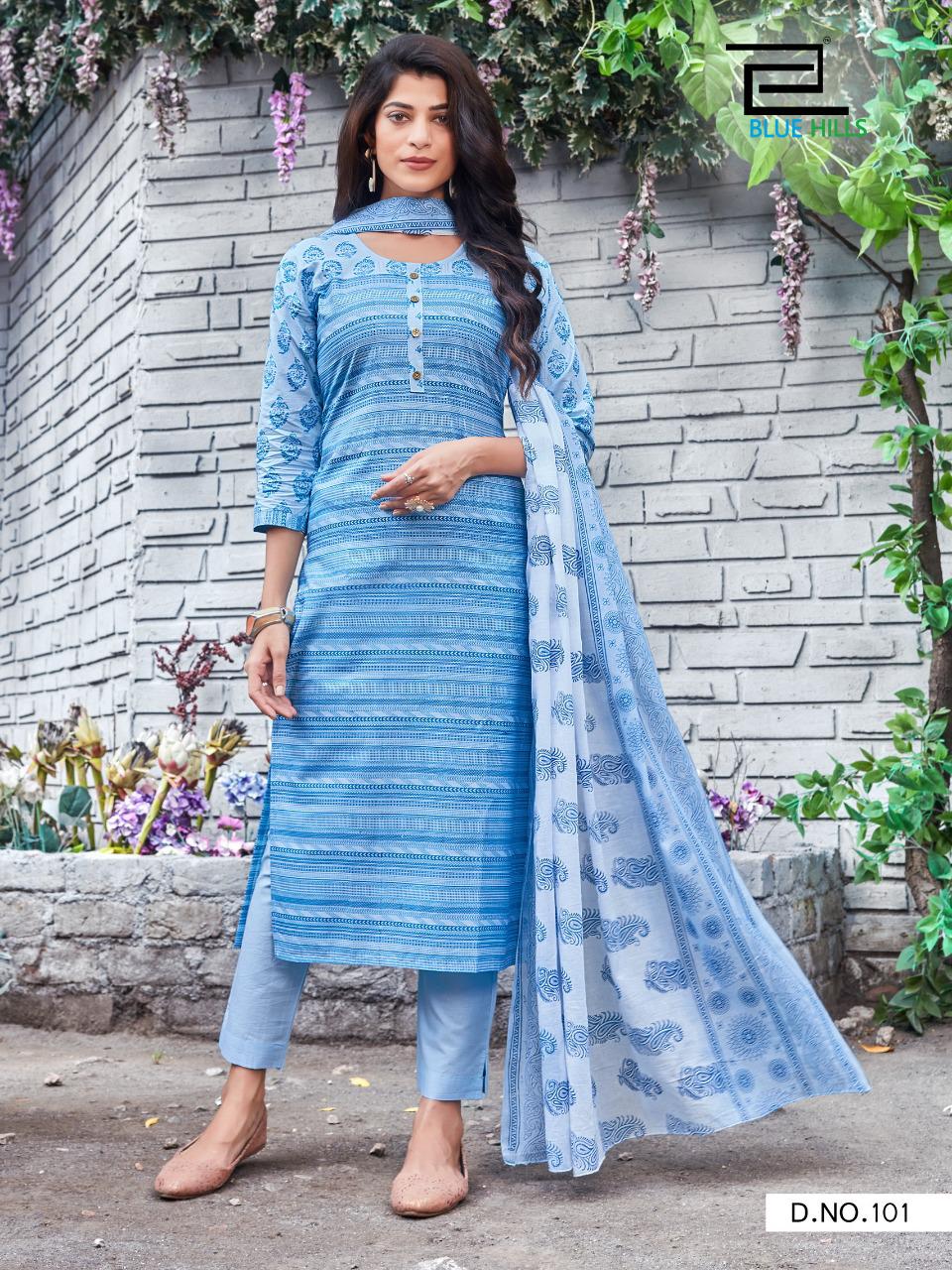 blue hills Cotton candy vol 1 gorgeous look kurti Bottom with dupatta catalog