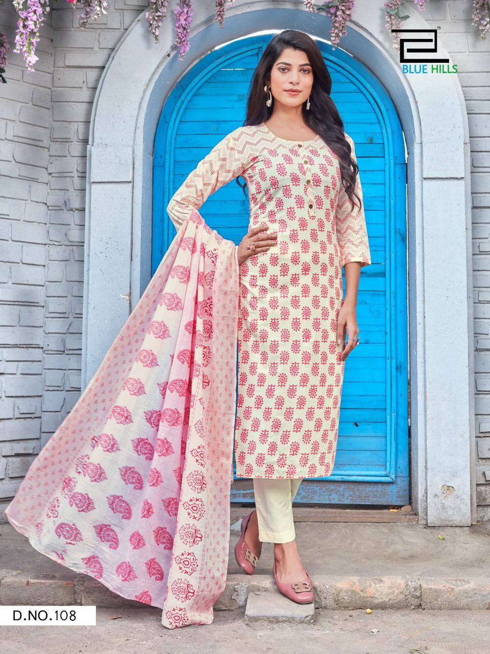 blue hills Cotton candy vol 1 gorgeous look kurti Bottom with dupatta catalog