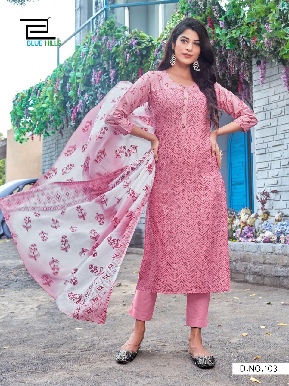 blue hills Cotton candy vol 1 gorgeous look kurti Bottom with dupatta catalog