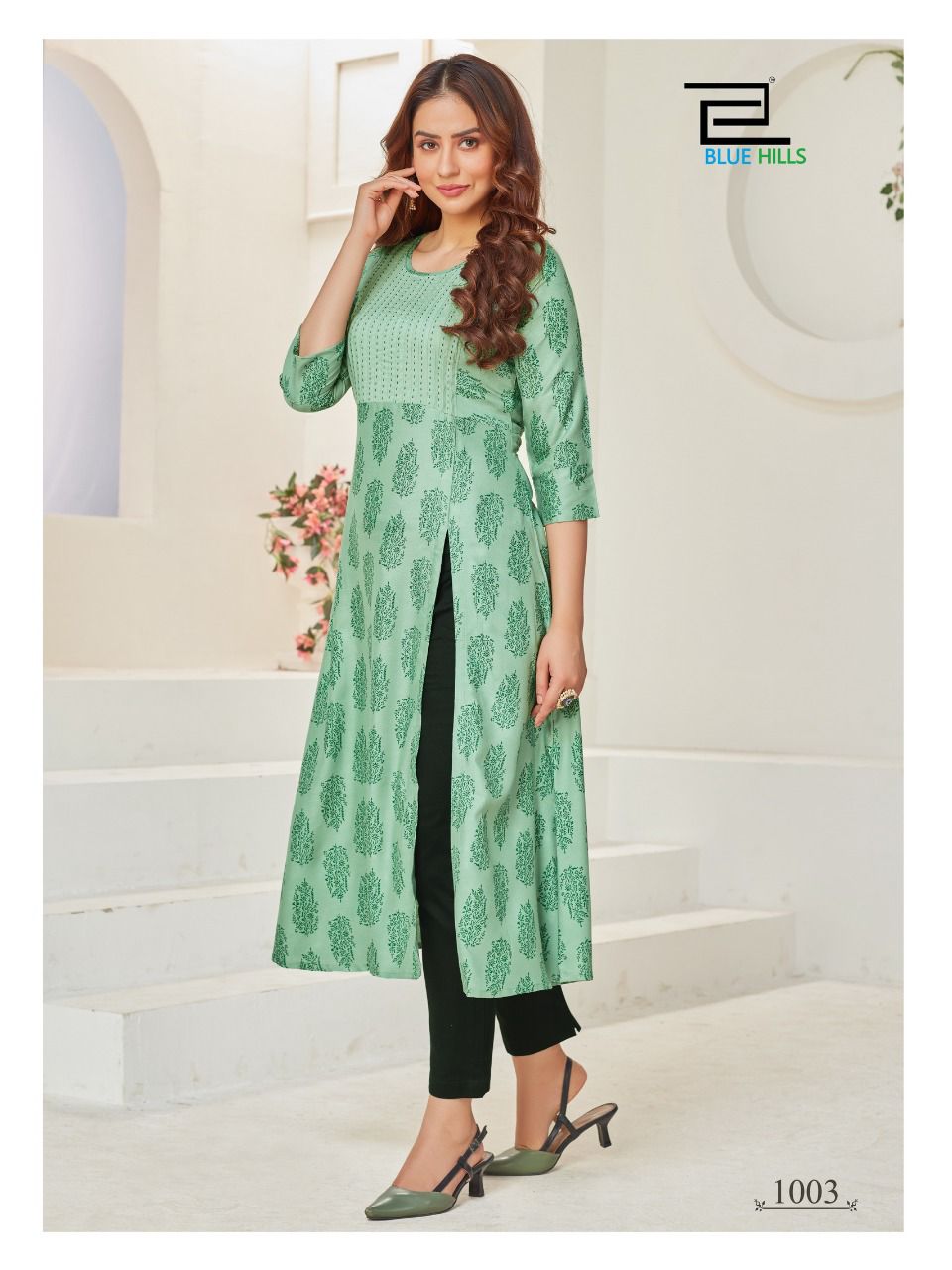 blue hills first date vol 3 rayon classic trendy look kurti catalog