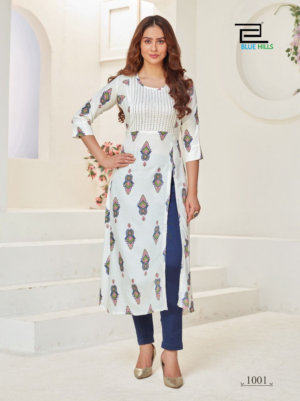 blue hills first date vol 3 rayon classic trendy look kurti catalog