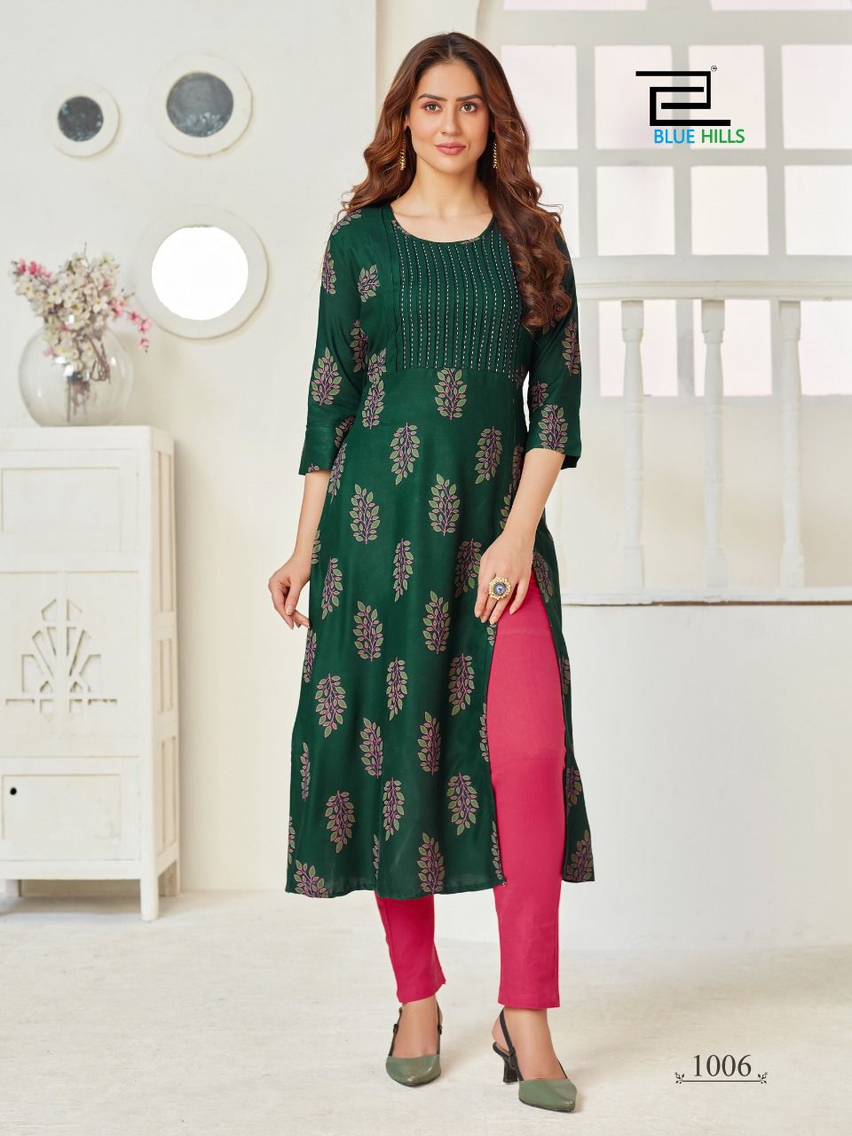 blue hills first date vol 3 rayon classic trendy look kurti catalog