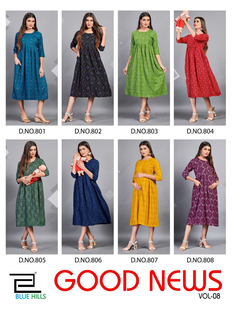 blue hills good news vol 8 rayon exclusive print kurti catalog