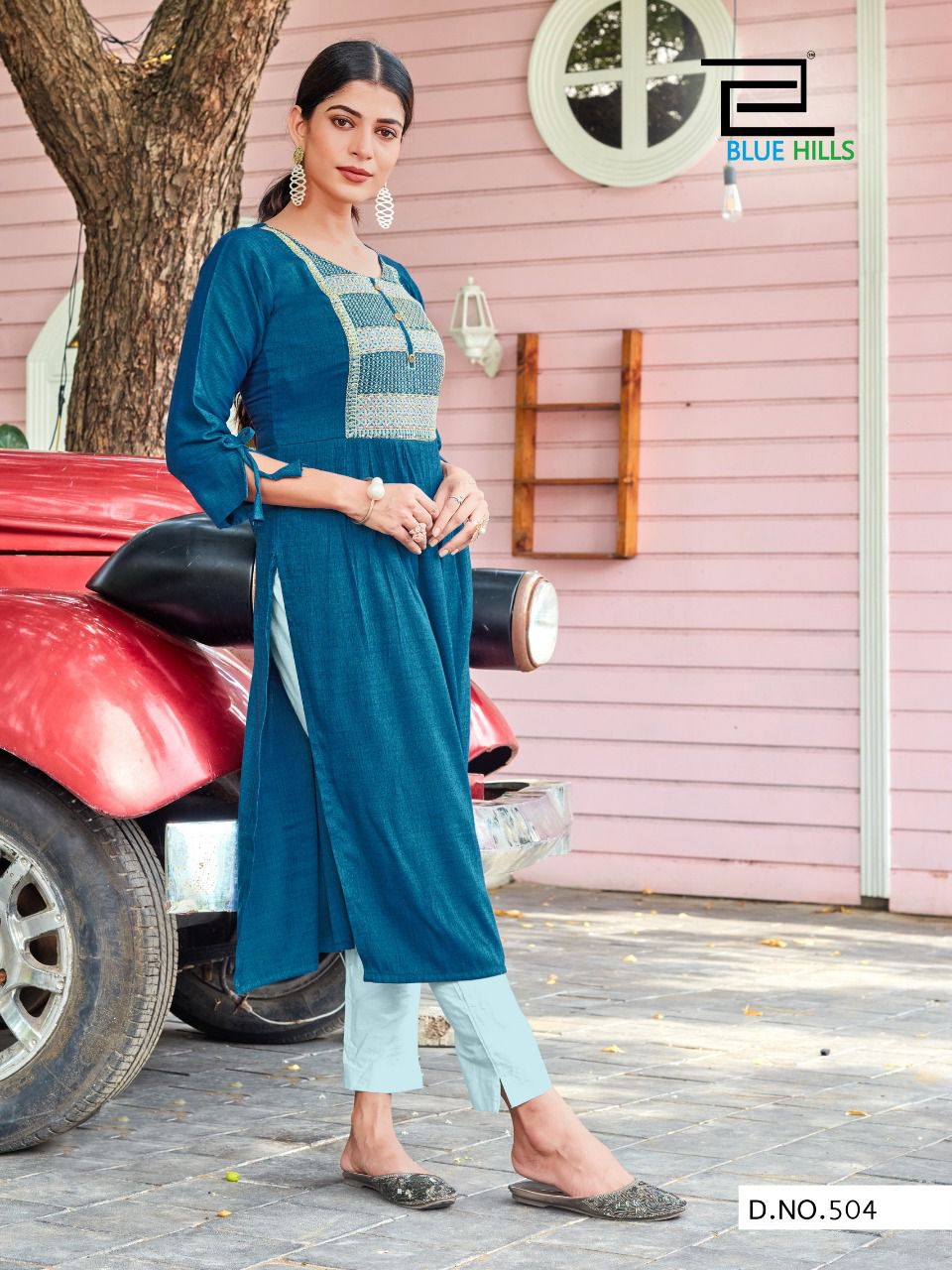 blue hills lilly vol 5 rayon gorgeous look kurti catalog