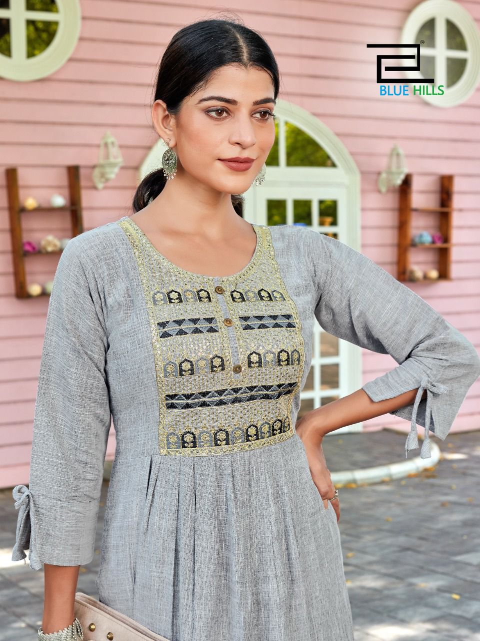 blue hills lilly vol 5 rayon gorgeous look kurti catalog