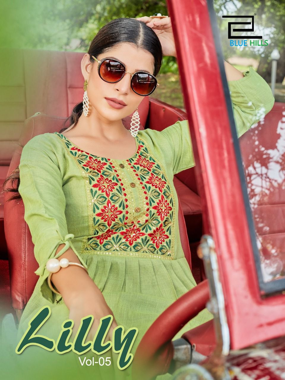 blue hills lilly vol 5 rayon gorgeous look kurti catalog