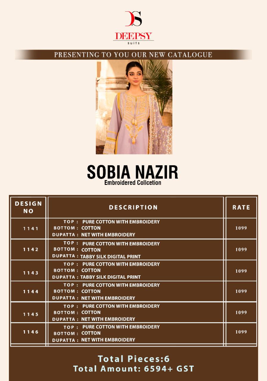 deepsy suit sobia nazir embroidered collcetion cotton authentic fabrick salwar suit catalog