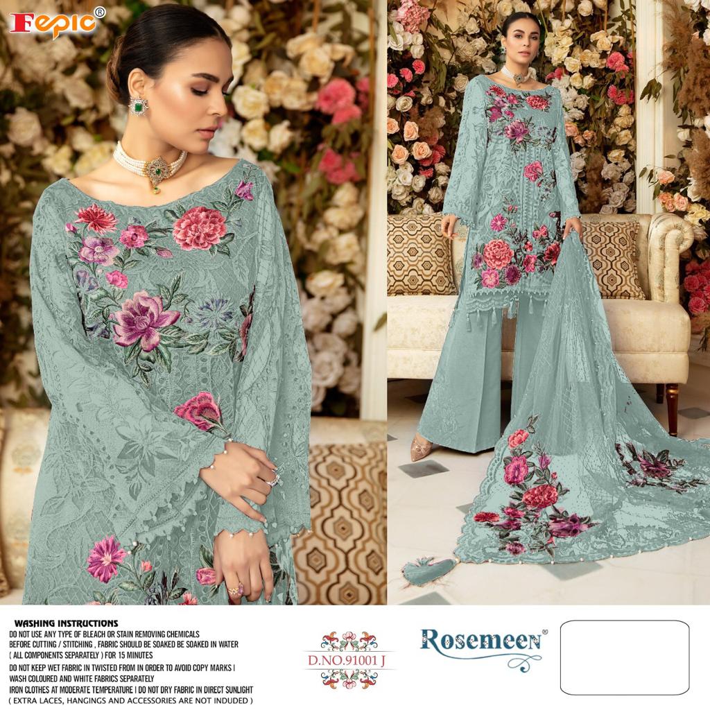 fepic rosemeen  91001 J net classic trendy look salwar suit singal