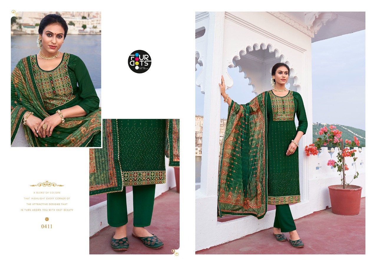 fourdots adhira vol 2 muslin regal look salwar suit catalog