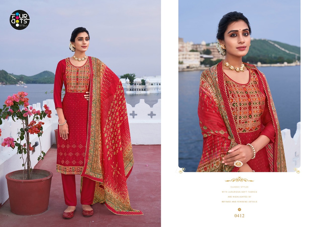 fourdots adhira vol 2 muslin regal look salwar suit catalog